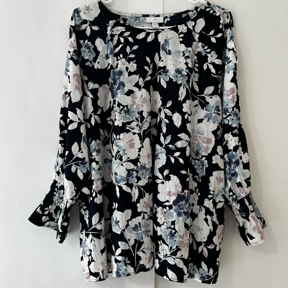 J Jill open shoulder floral women’s shirt XL